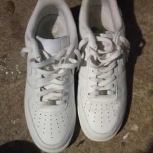 Men's White Lace-Up Sneakers
